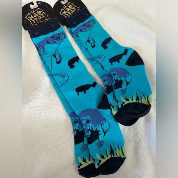Wild Habitat Other - Manatee Socks! 2 pair size medium & large! Kids or adult NWT